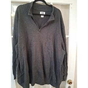 HB Harbor Bay Quater Zip Gray 4XLT